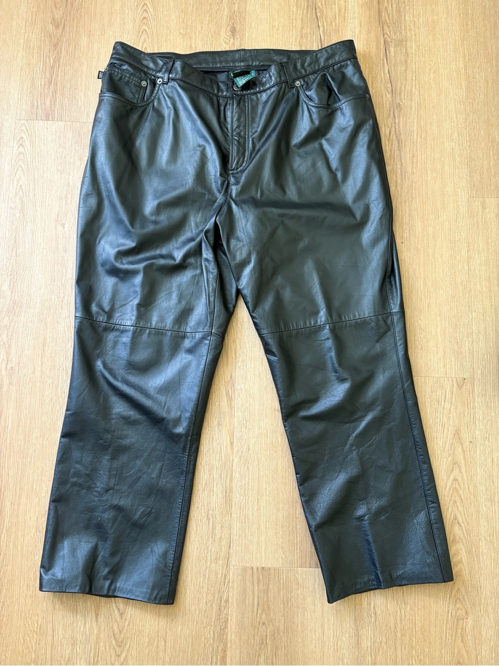 Ralph Lauren Black 100% Leather Pants